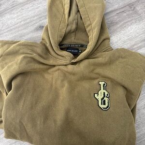 John Geiger Men's Olive Hoodie Sweater
